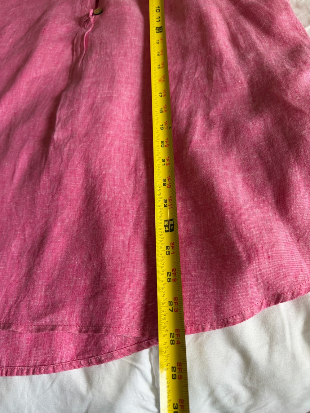 Sigrid Olsen Pink Linen Button-Down Tunic - Picture 4 of 7